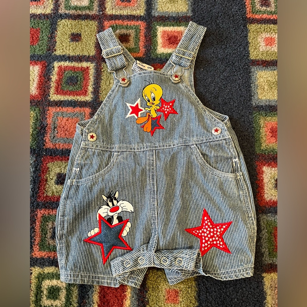 Overalls with Warner brothers characters